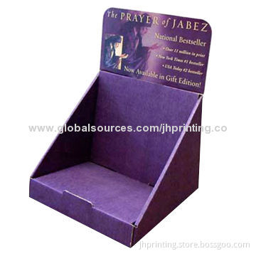 OEM Cosmetic Corrugated Desk Display, Shipped Flat, OEM Sample Ready in 3 Days